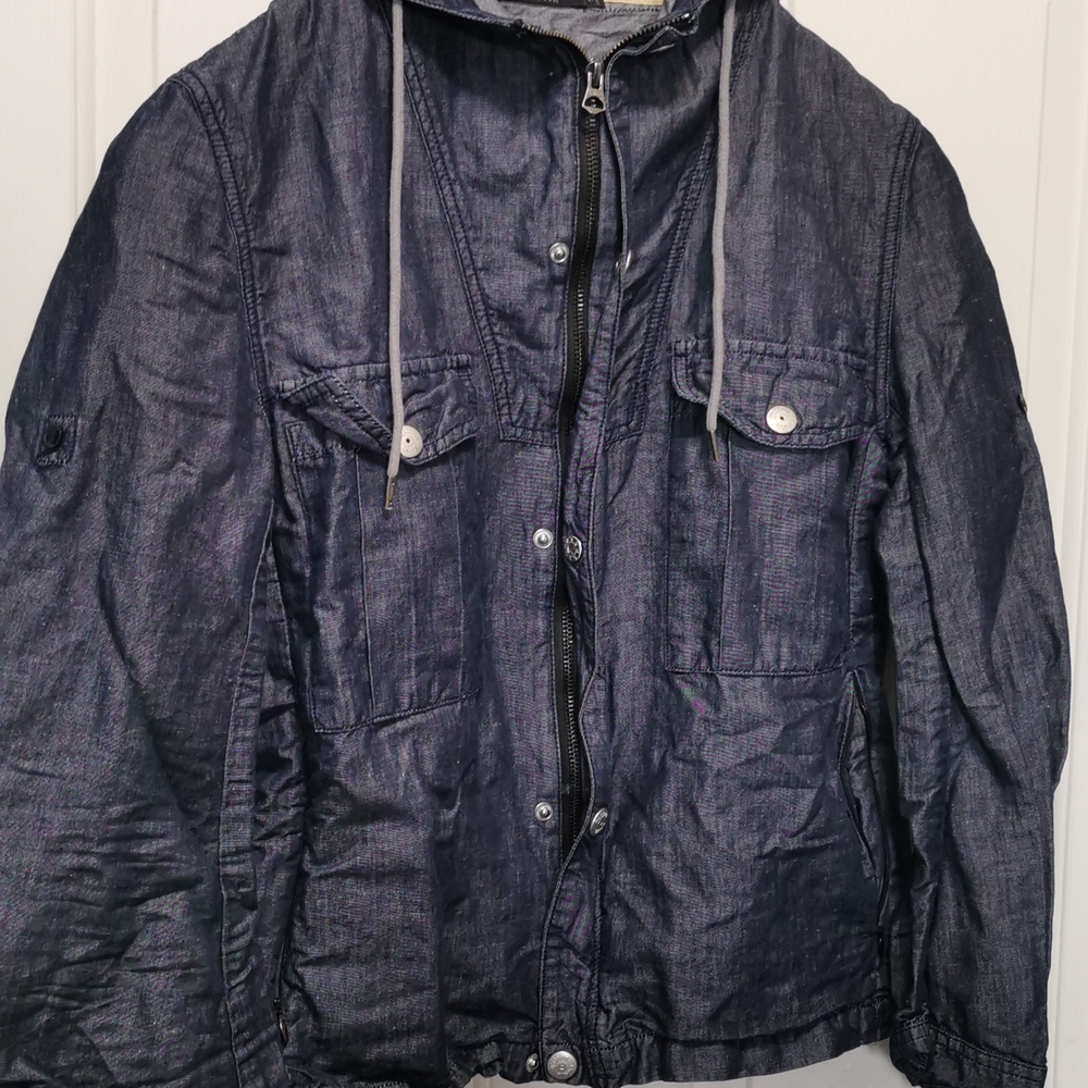 Denim color shirt jacket M